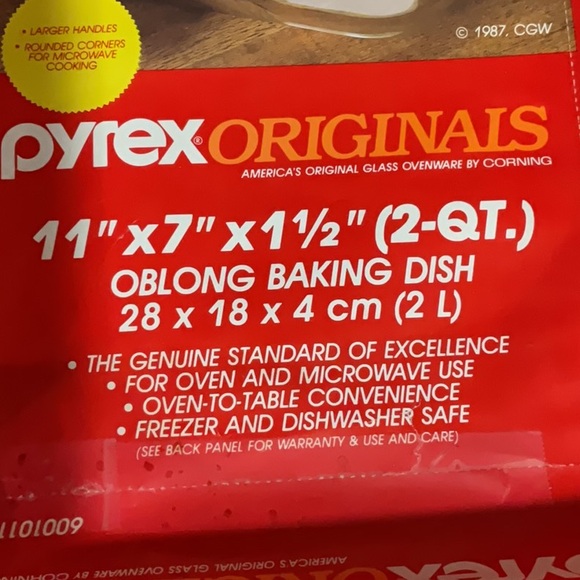 2 Pyrex Originals 3 qt & 2 qt oblong baking dishes - Picture 3 of 9